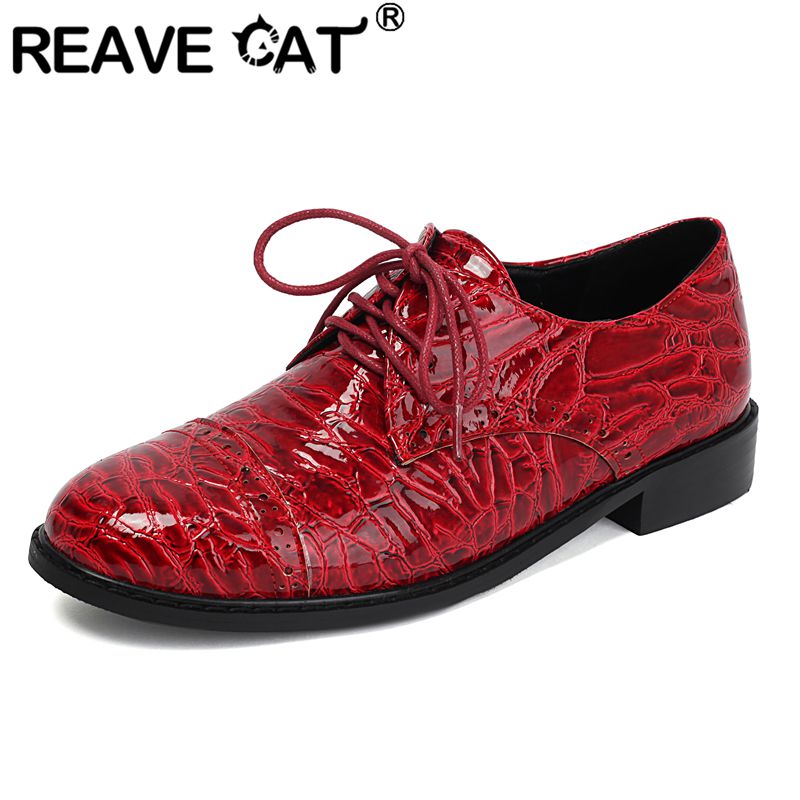 Women'S Shoes Extended Sizes - REAVE CAT Zielone Błyszczące Damskie Czółenka