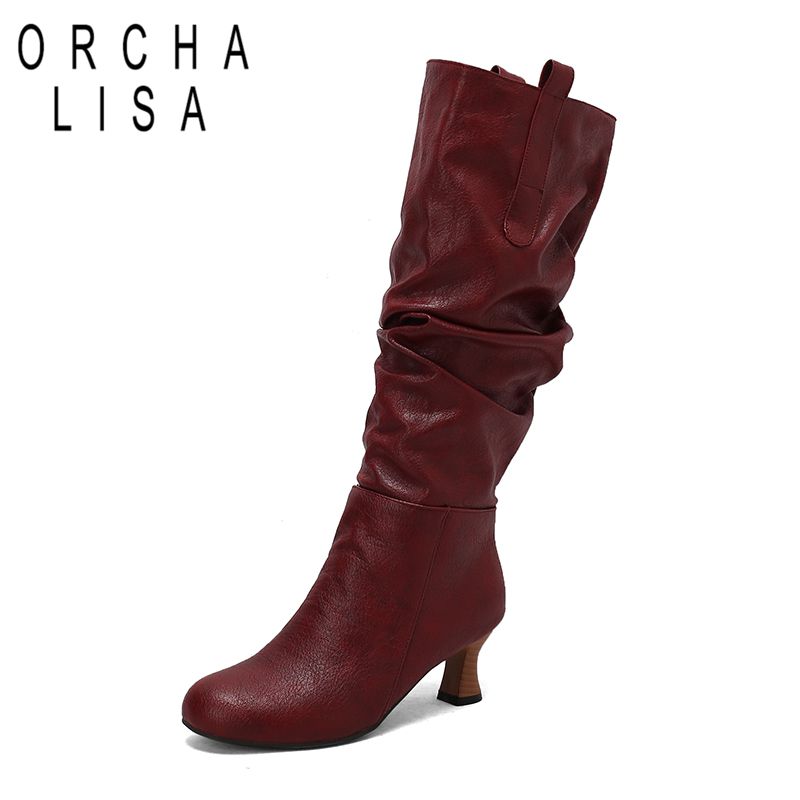 Women'S Shoes Extended Sizes - ORCHA LISAFancy Damskie Kozaki do Kolan