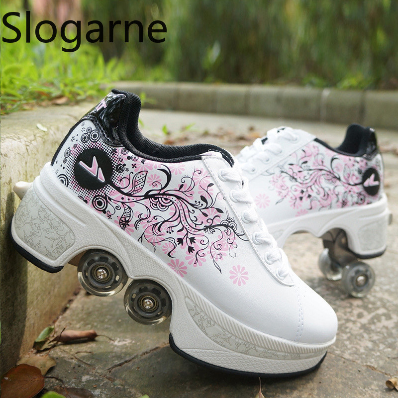 Women Shoes Size To Men - Damskie rolki z możliwością transformacji na