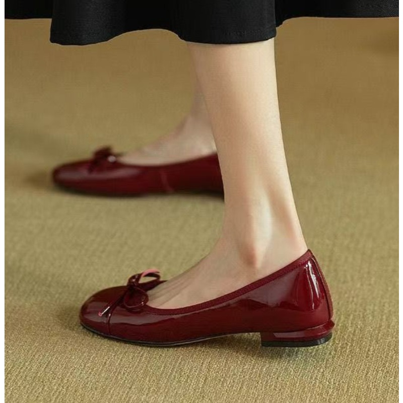 Women'S Shoes Round Toe - Damskie retro buty na płaskiej podeszwie