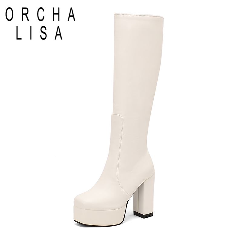 Women'S Shoes Extended Sizes - ORCHALISA Glam Ladies Kozaki za Kolano