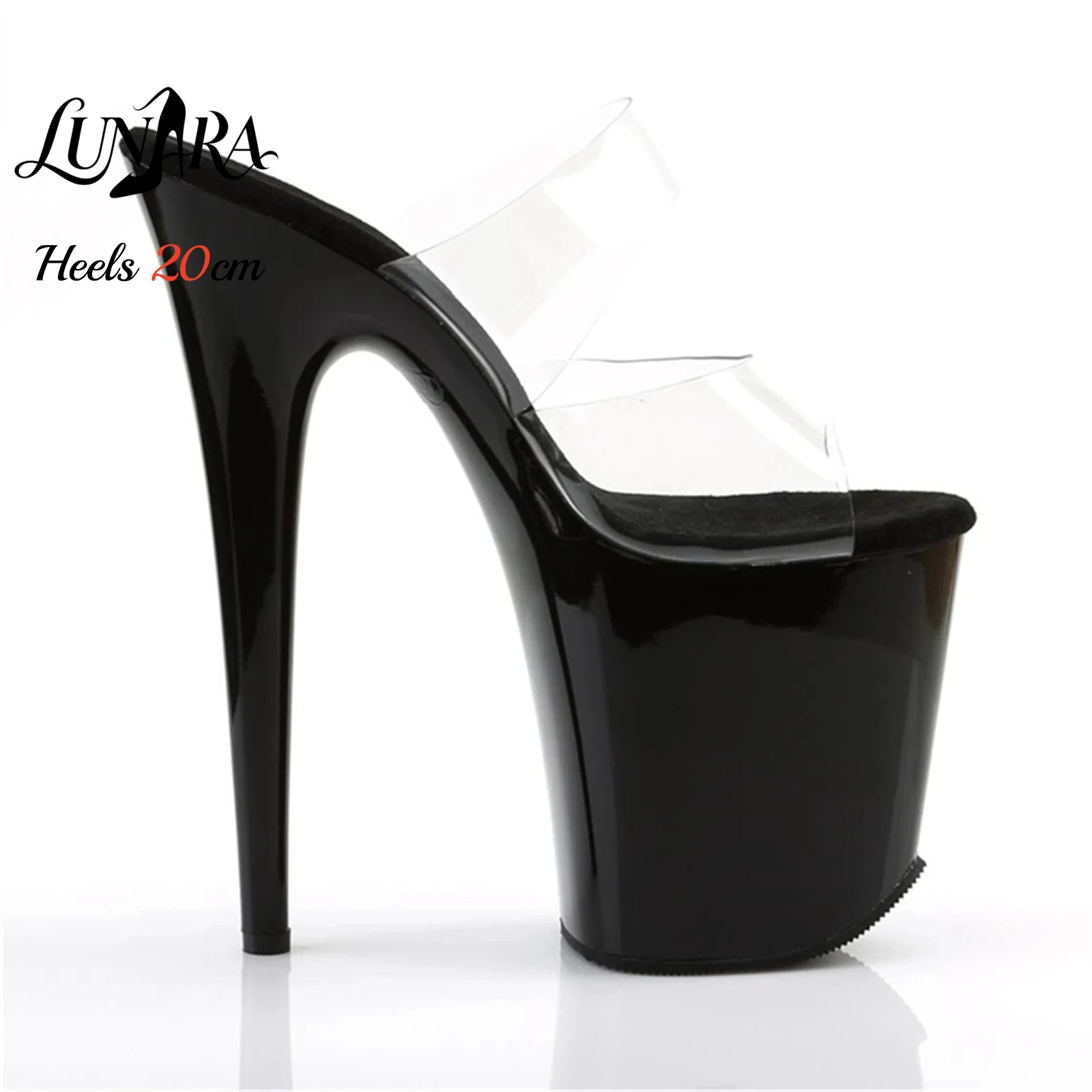 Sandały na platformie 20 cm z  – Clear Strap Heel recenzja i cena