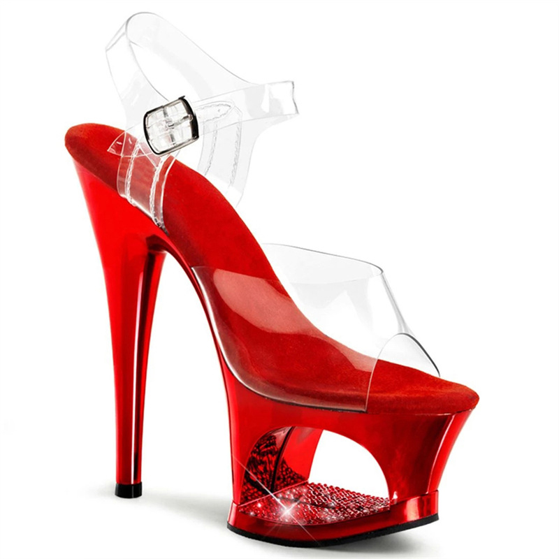 Różowe ażurowe sandały na plat – Clear Strap Heel recenzja i cena