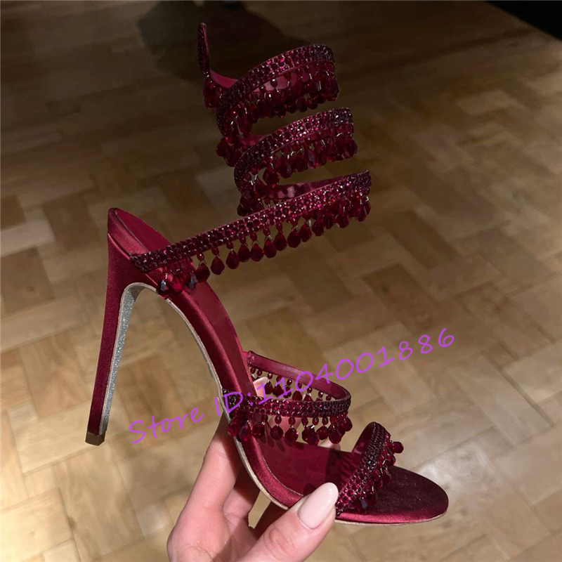 Sandały damskie na wysokim obc – Rhinestone Sandal Women recenzja i cena
