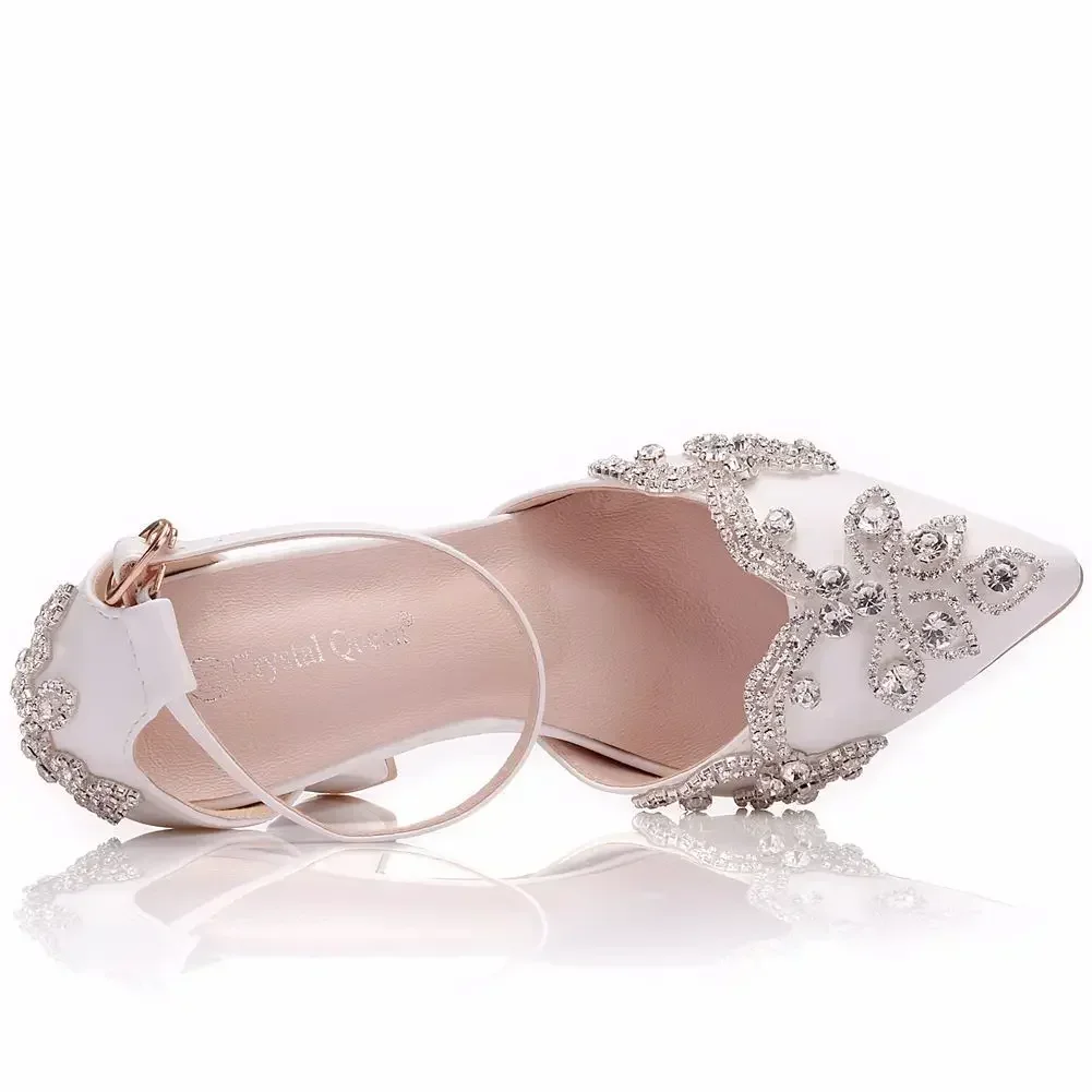 Buty na grubym obcasie z ostry – Rhinestone Sandal Women recenzja i cena