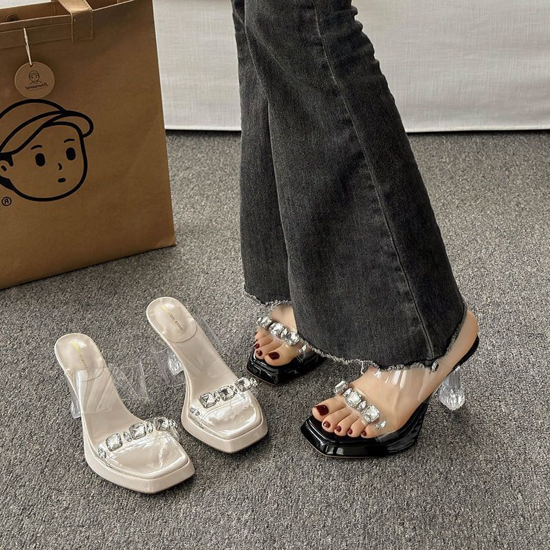 Damskie sandały na jednym pask – Clear Strap Heel recenzja i cena