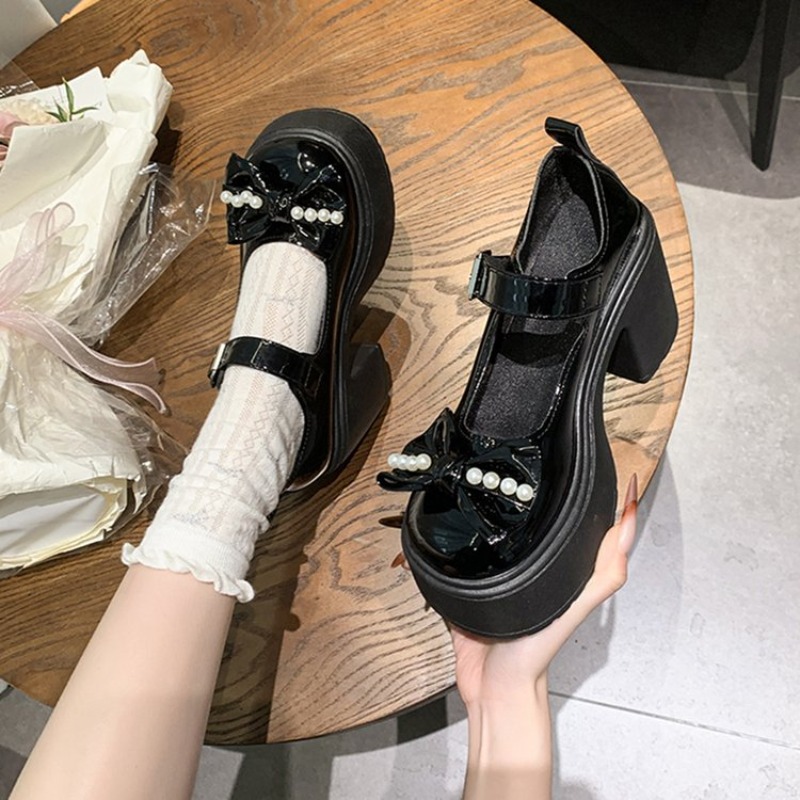 Buty Lolita 2026 Czarne Super  – Women'S Shoes Round Toe recenzja i cena