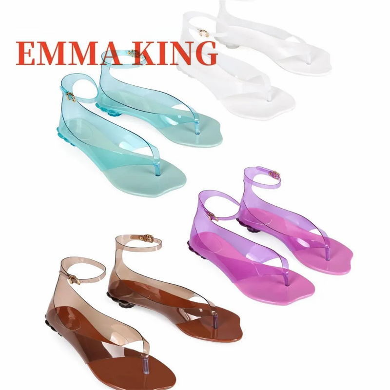 Damskie sandały typu thong z ż – Clear Strap Heel recenzja i cena