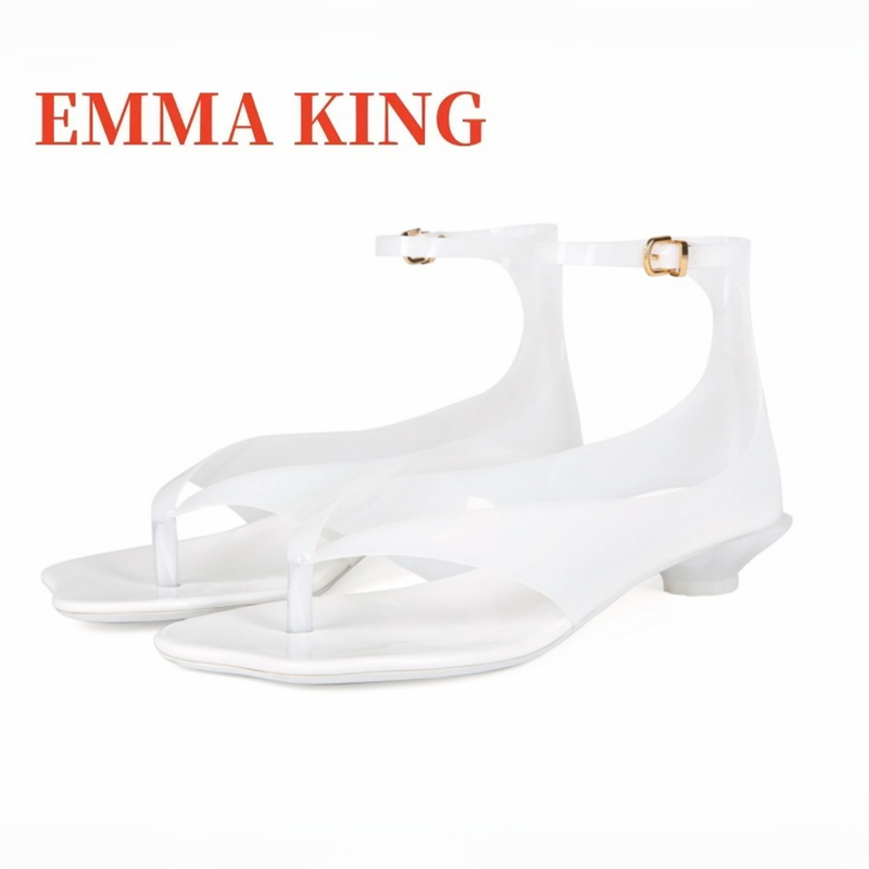 Damskie sandały typu thong z ż – Clear Strap Heel recenzja i cena