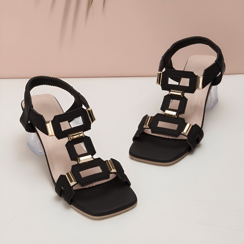Sandały na platformie z prosty – Clear Strap Heel recenzja i cena