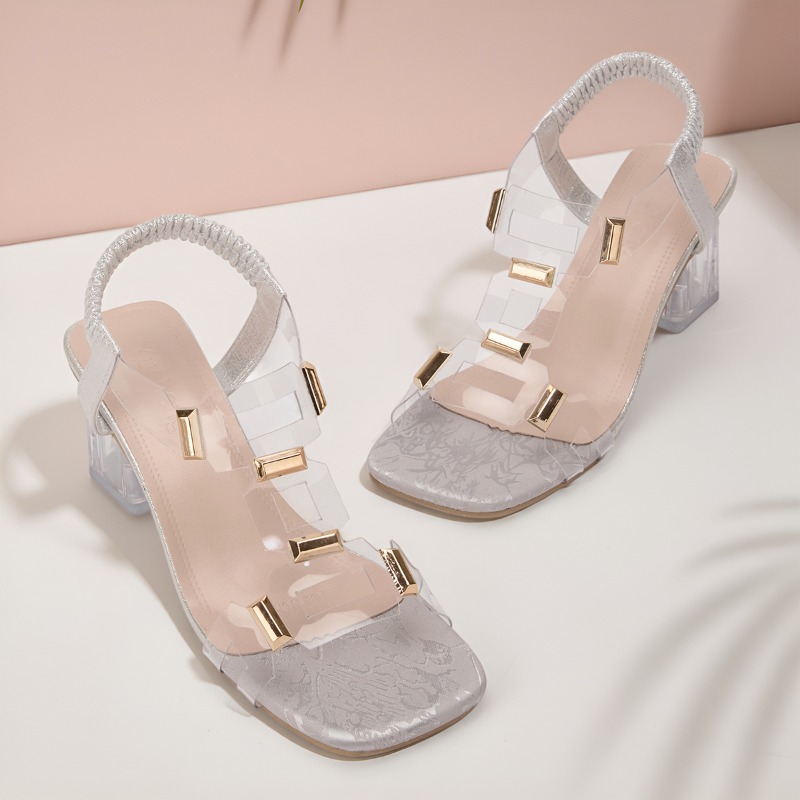 Sandały na platformie z prosty – Clear Strap Heel recenzja i cena