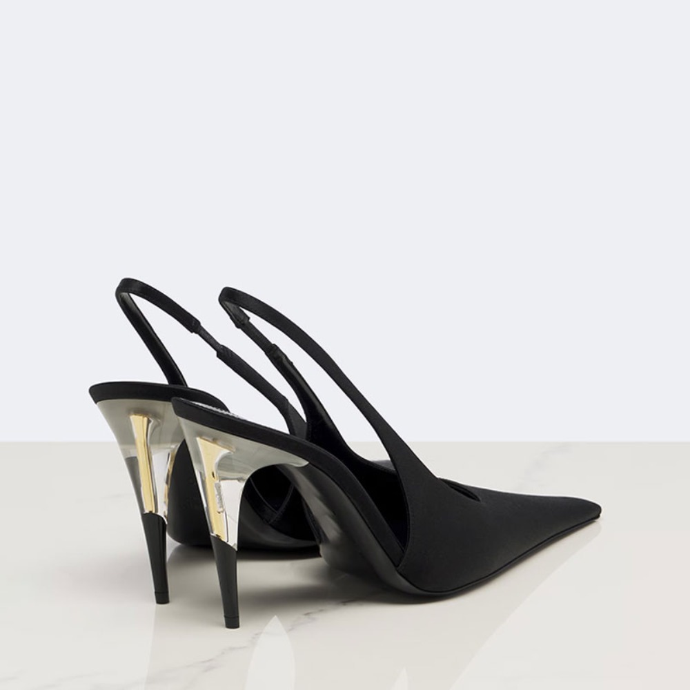 Damskie satynowe czółenka na s – Clear Strap Heel recenzja i cena