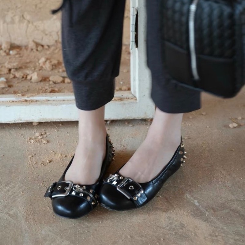 Damskie skórzane buty Mary Jan – Women'S Shoes Round Toe recenzja i cena