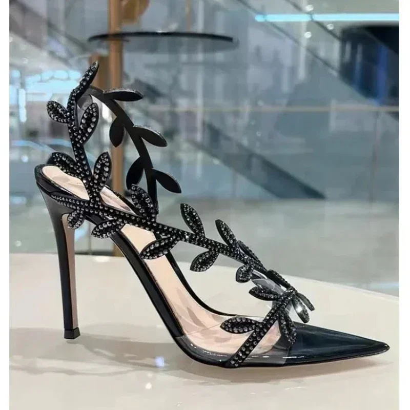 Projektant Rhinestone dekoracj – Clear Strap Heel recenzja i cena